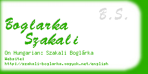 boglarka szakali business card